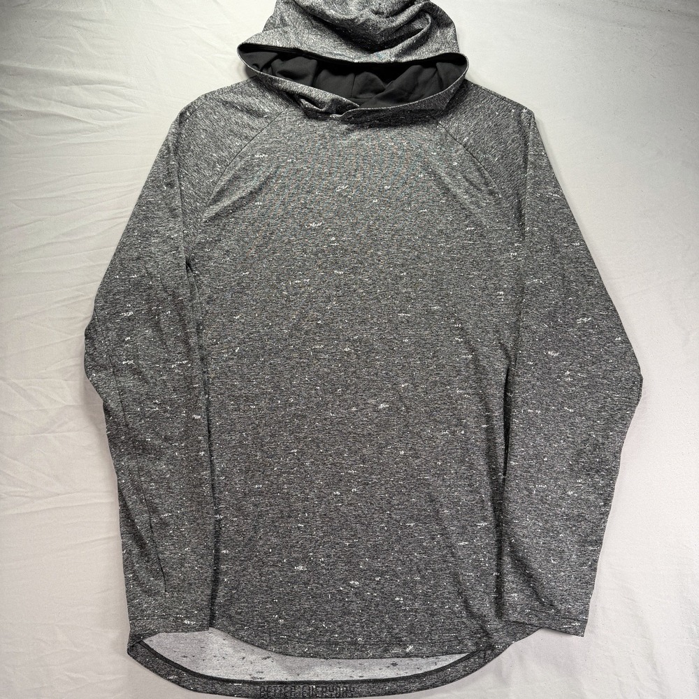 Lululemon Men Fresh Form Hoodie Black White Large Stretch Workout Athleisure Gym - Picture 2 of 9